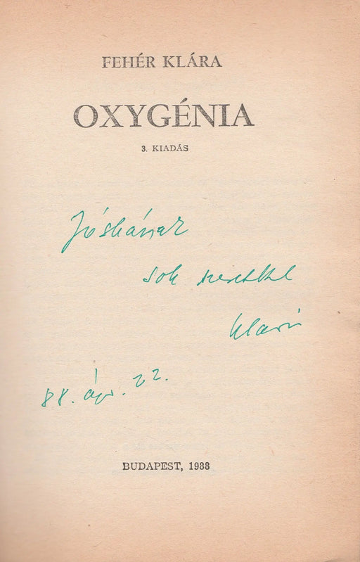 Oxygénia - Oskola Antikvárium