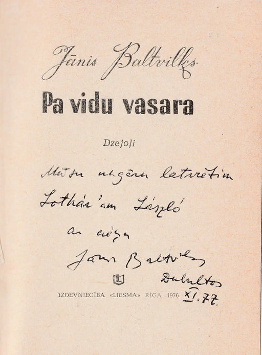 Pa vidu vasara - Oskola Antikvárium