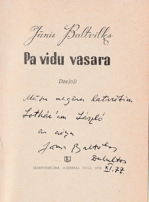 Pa vidu vasara - Oskola Antikvárium