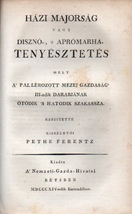 Pallérozott mezei gazdaság III. darab - Oskola Antikvárium