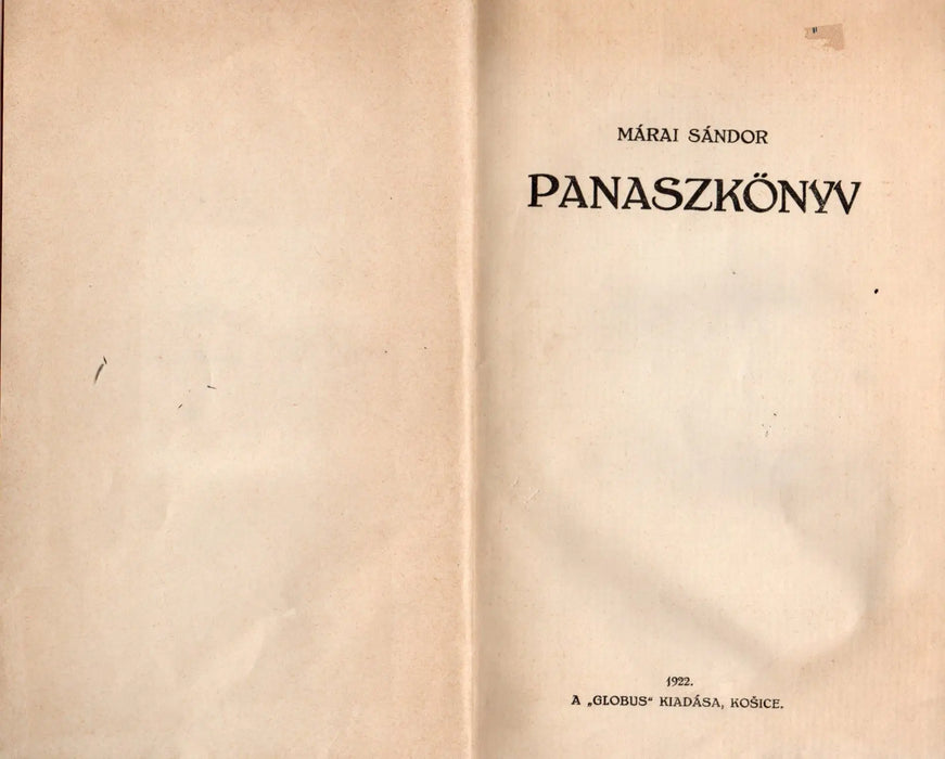 Panaszkönyv - Oskola Antikvárium