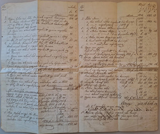 Pete János ellen megítélt költségek és követelések 1851 - ből - Oskola Antikvárium