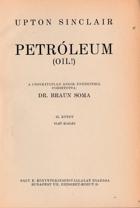 Petróleum I - II. - Oskola Antikvárium