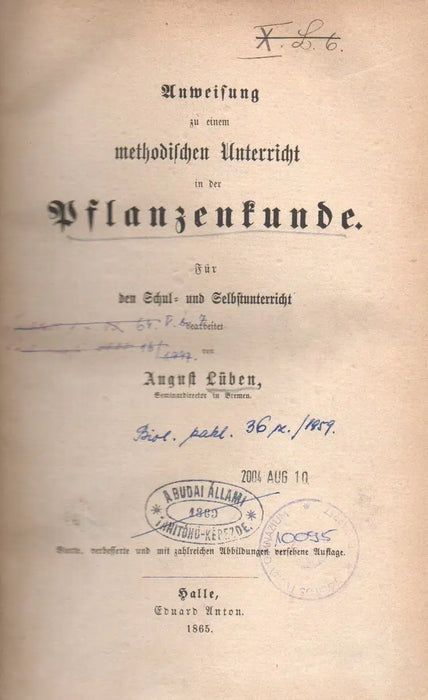 Pflanzenkunde - Oskola Antikvárium