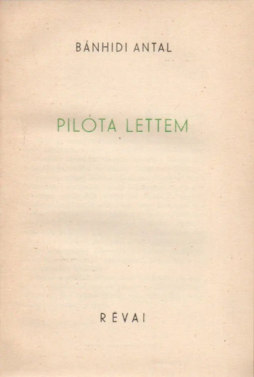 Pilóta lettem - Oskola Antikvárium