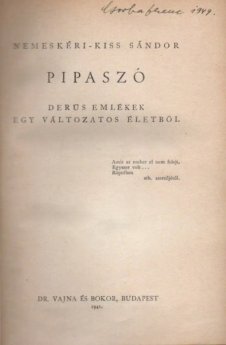 Pipaszó - Oskola Antikvárium
