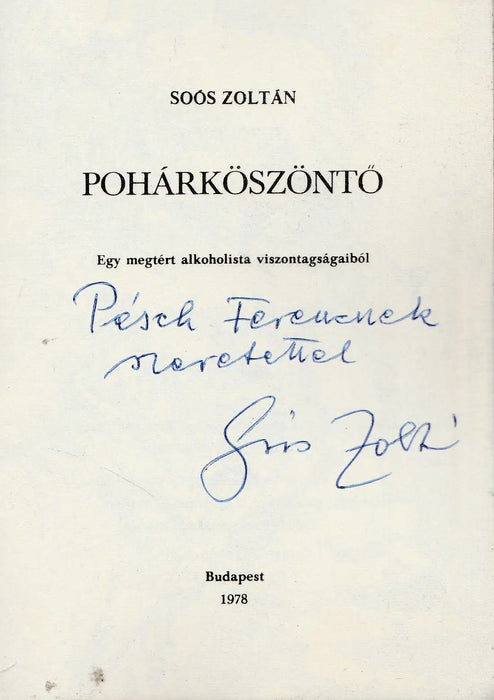 Pohárköszöntő - Oskola Antikvárium