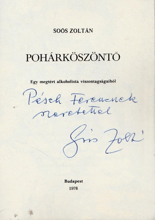 Pohárköszöntő - Oskola Antikvárium