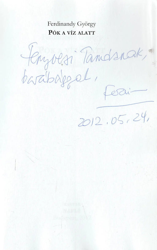 Pók a víz alatt - Oskola Antikvárium