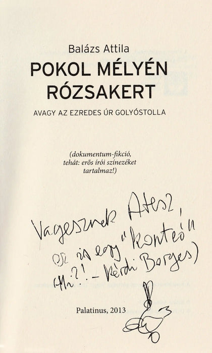 Pokol mélyén rózsakert - Oskola Antikvárium