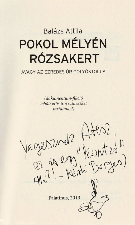 Pokol mélyén rózsakert - Oskola Antikvárium