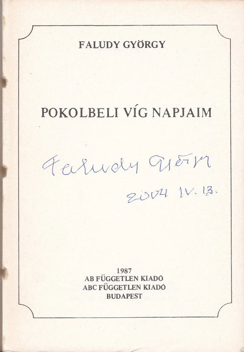 Pokolbeli víg napjaim - Oskola Antikvárium