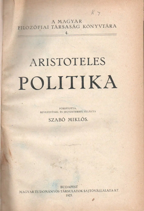 Politika - Oskola Antikvárium