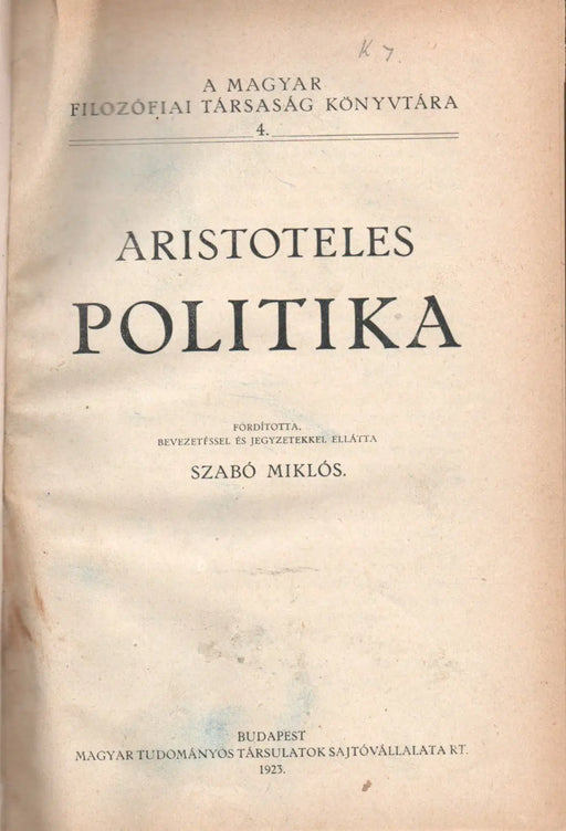 Politika - Oskola Antikvárium