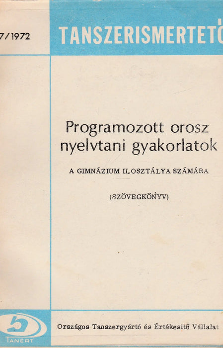 Programozott orosz nyelvtani gyakorlatok - Oskola Antikvárium