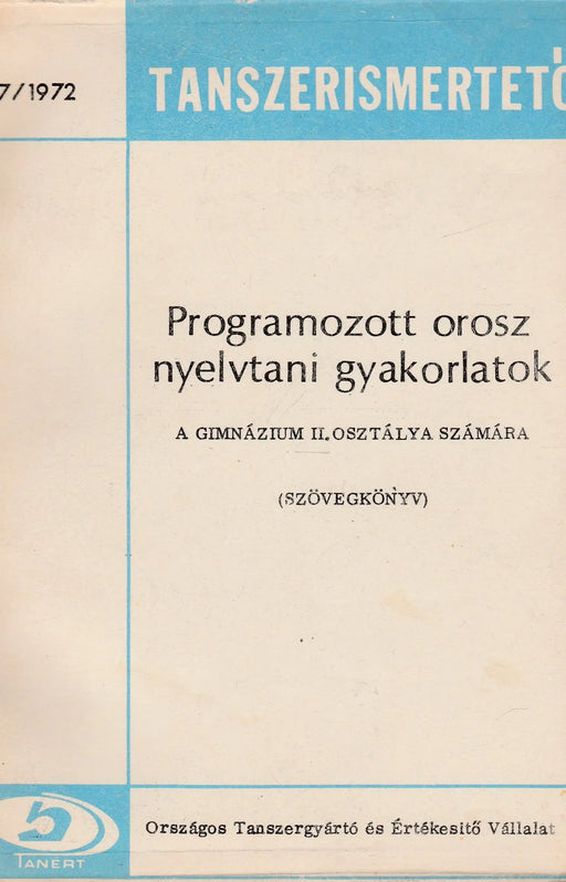 Programozott orosz nyelvtani gyakorlatok - Oskola Antikvárium