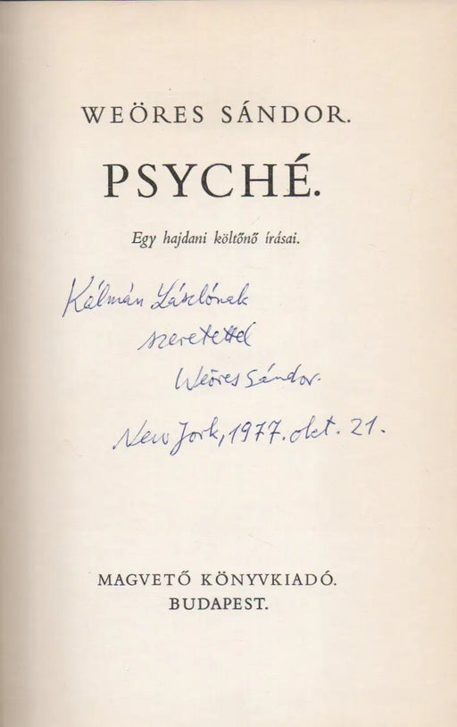 Psyché - Oskola Antikvárium