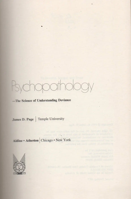 Psychopathology - Oskola Antikvárium