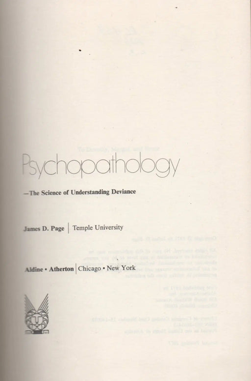 Psychopathology - Oskola Antikvárium