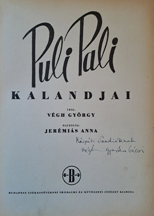 Puli Pali kalandjai - Oskola Antikvárium