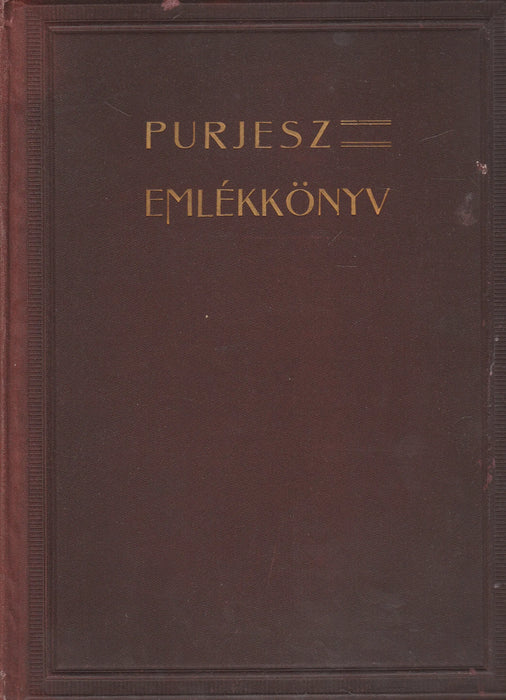 Purjesz emlékkönyv - Oskola Antikvárium