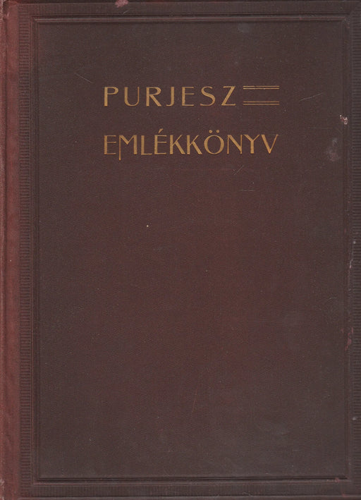 Purjesz emlékkönyv - Oskola Antikvárium