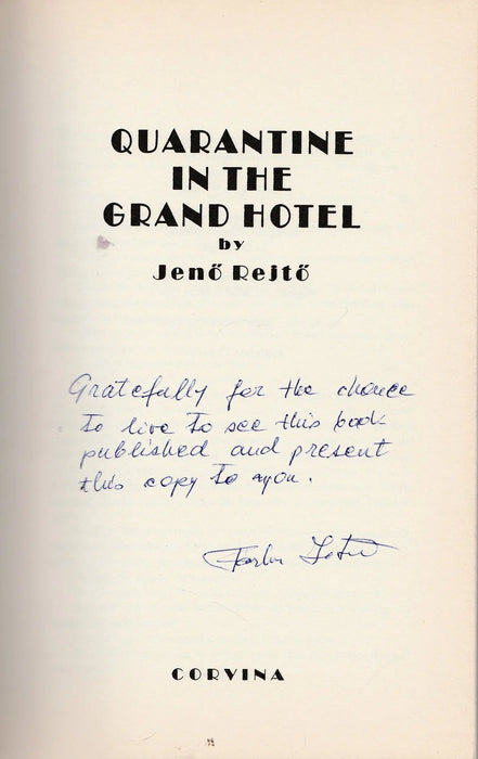 Quarantine in the Grand Hotel - Oskola Antikvárium