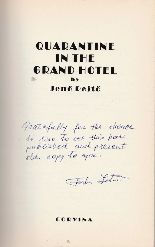 Quarantine in the Grand Hotel - Oskola Antikvárium