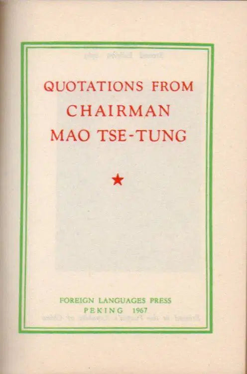 Quotations from Chairman Mao Tse - Tung - Oskola Antikvárium