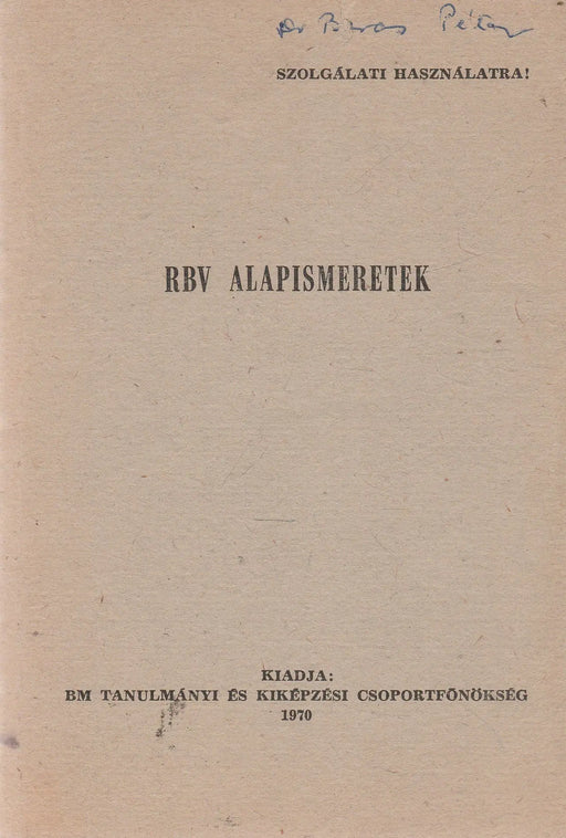 RBV alapismeretek - Oskola Antikvárium