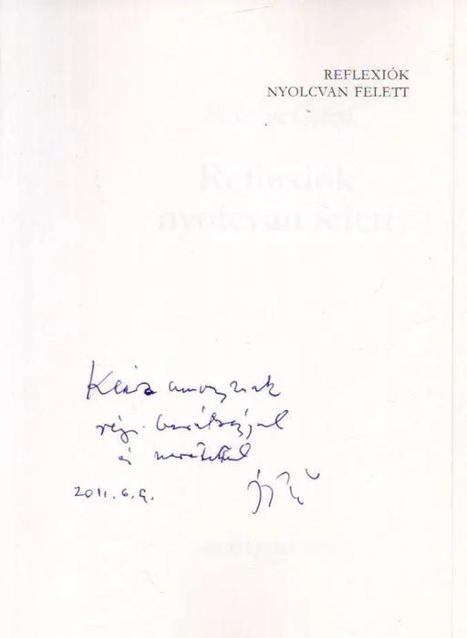 Reflexiók nyolcvan felett - Oskola Antikvárium