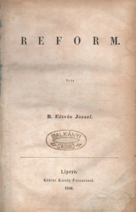 Reform - Oskola Antikvárium
