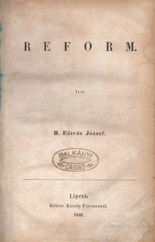 Reform - Oskola Antikvárium
