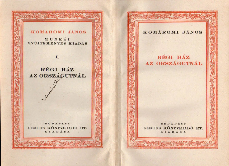 Régi ház az országútnál - Oskola Antikvárium