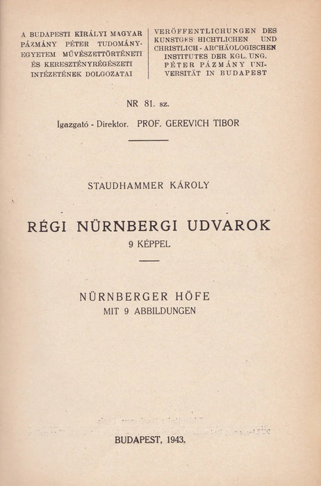 Régi nürnbergi udvarok - Oskola Antikvárium