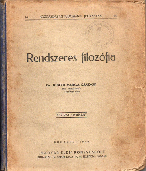 Rendszeres filozófia I - II. - Oskola Antikvárium