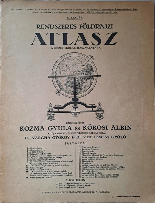 Rendszeres földrajzi atlasz - Oskola Antikvárium
