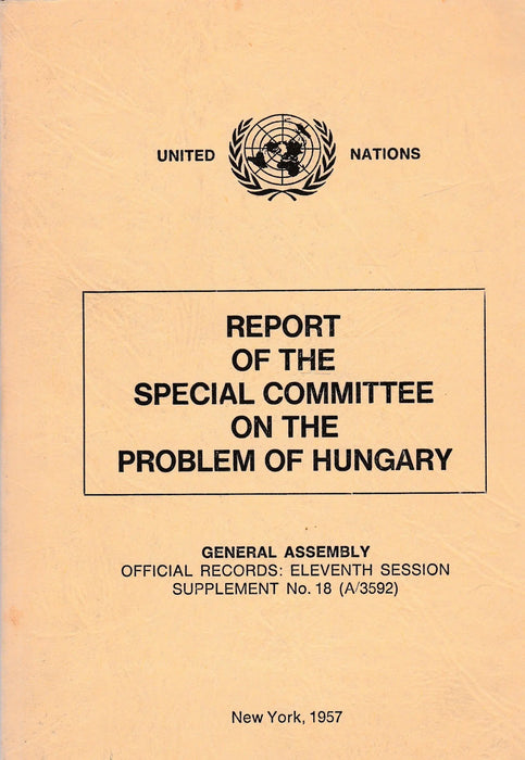 Report of the Special Committee on the Problem of Hungary - Oskola Antikvárium