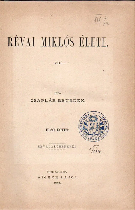 Révai Miklós élete I. - Oskola Antikvárium