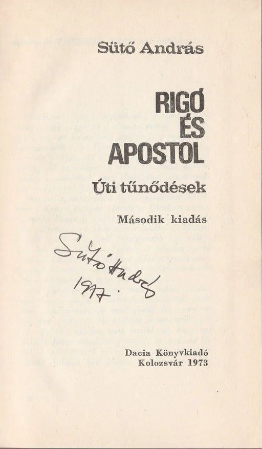 Rigó és apostol - Oskola Antikvárium
