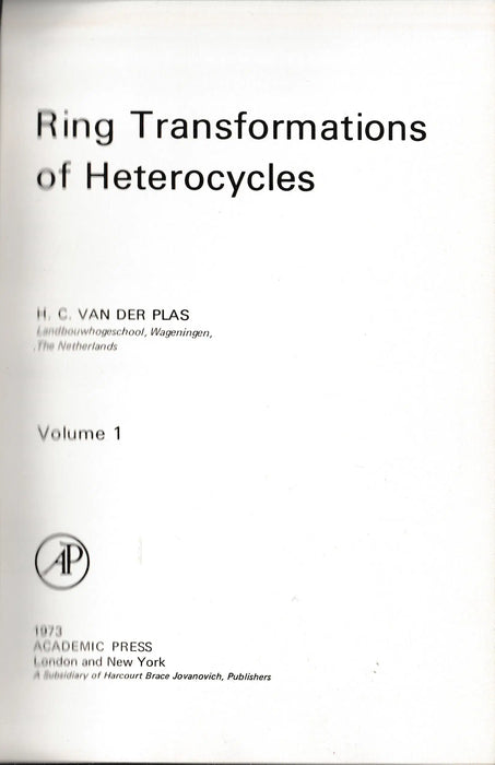Ring Transformations of Heterocycles I - II. - Oskola Antikvárium