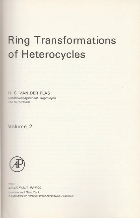 Ring Transformations of Heterocycles I - II. - Oskola Antikvárium
