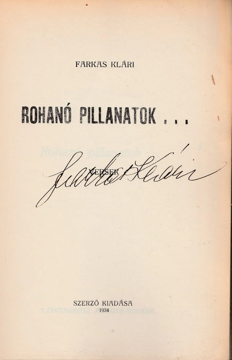 Rohanó pillanatok... - Oskola Antikvárium