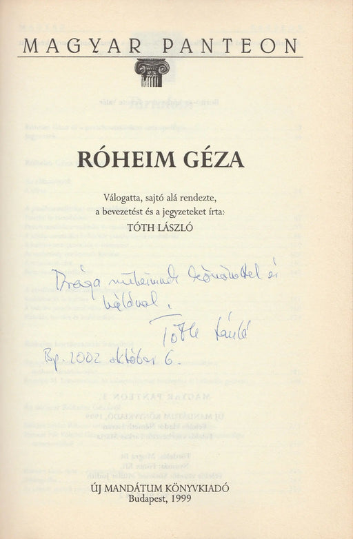 Róheim Géza - Oskola Antikvárium