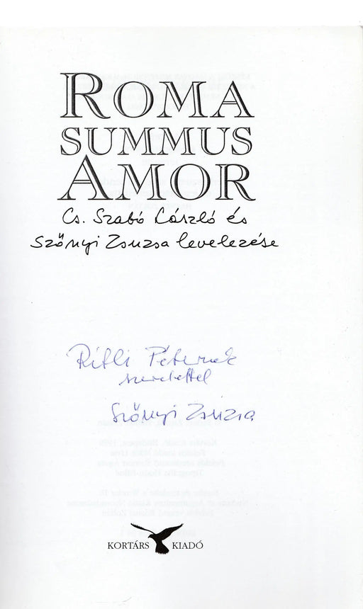 Roma Summus Amor - Oskola Antikvárium