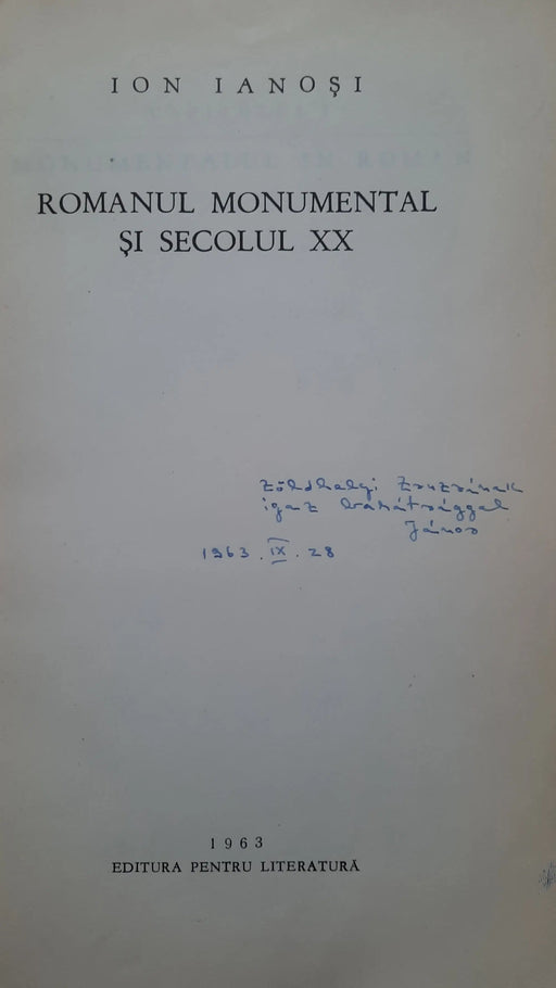 Romanul monumental și secolul XX - Oskola Antikvárium