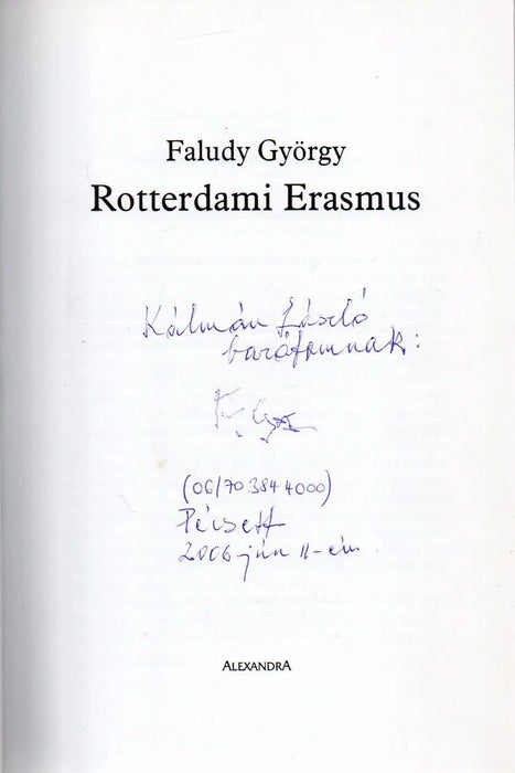 Rotterdami Erasmus - Oskola Antikvárium