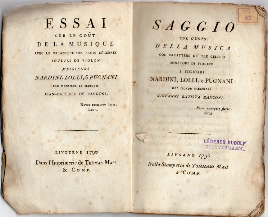 Saggio sul gusto della musica - Oskola Antikvárium