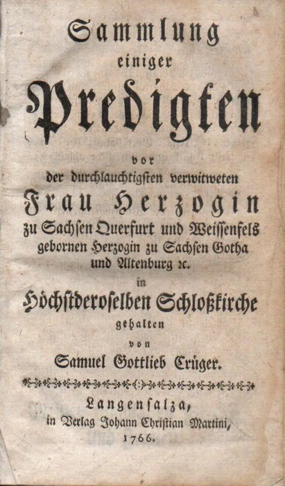 Sammlung einiger Predigten - Oskola Antikvárium