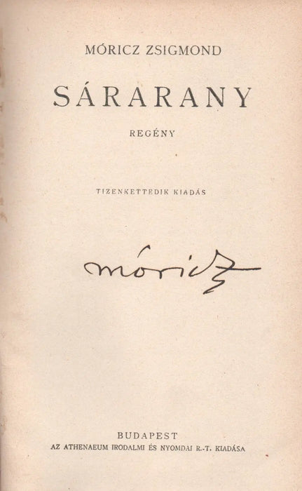 Sárarany - Oskola Antikvárium